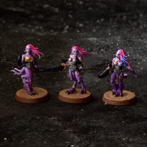 Daemonettes of Slaanesh Miniaturen bemalt