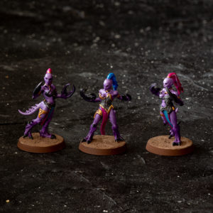Daemonettes of Slaanesh Miniaturen bemalt