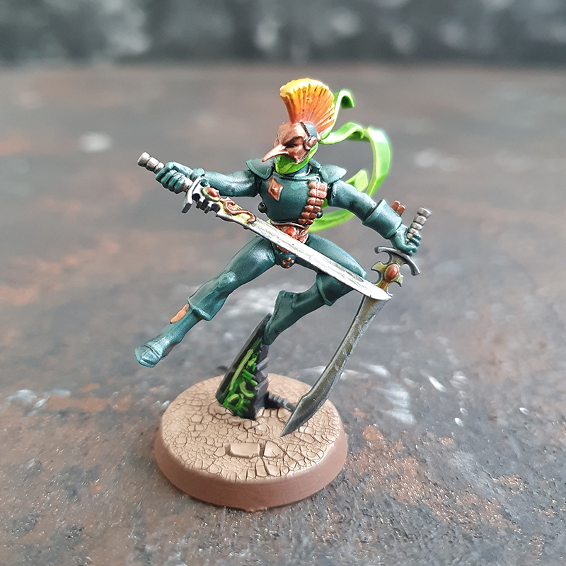 Warhammer Harlequin Troupe Miniaturen bemalt green